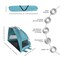 Wakeman Pop-Up Beach Tent - Instant Shade Canopy with UV Protection by Outdoors Turquoise 75-CMP1085 - alternate 3